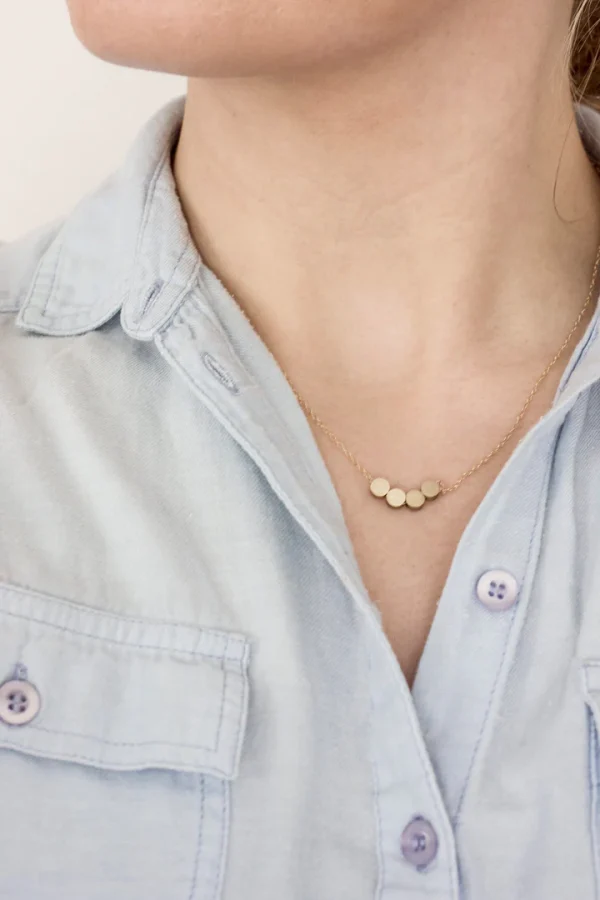 Round Brass Bead Necklace - Image 3