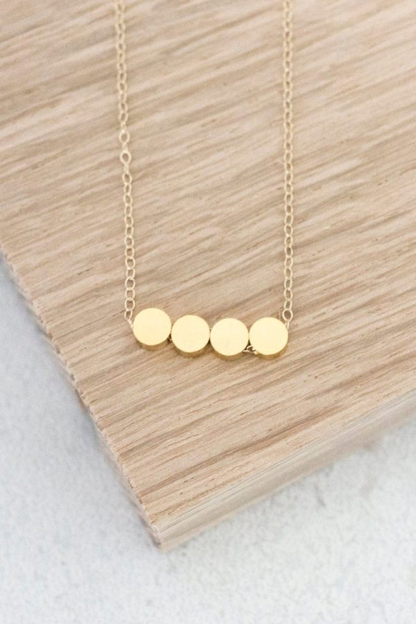 Round Brass Bead Necklace
