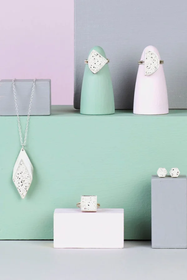 Quarter Circle Terrazzo Ring - Image 4