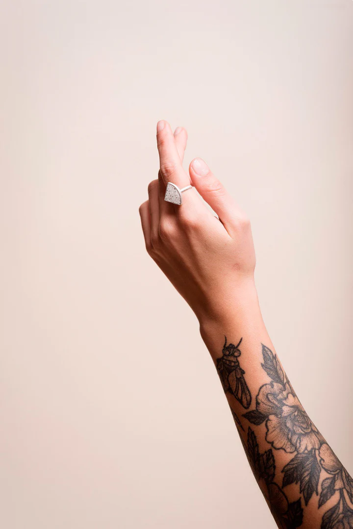 Quarter Circle Terrazzo Ring