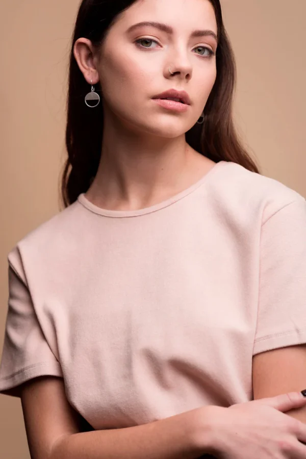 Sterling Silver Half Circle Earrings - Image 2